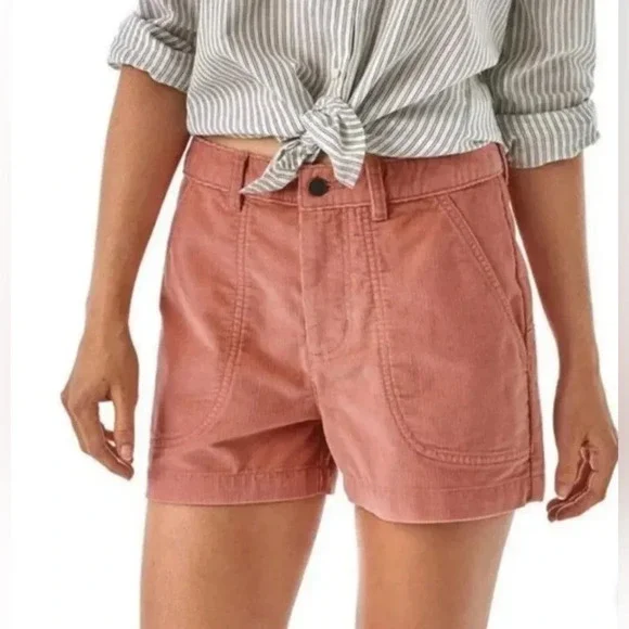 Patagonia Pink Corduroy Shorts Stand Up Size 18 - Picture 1 of 9